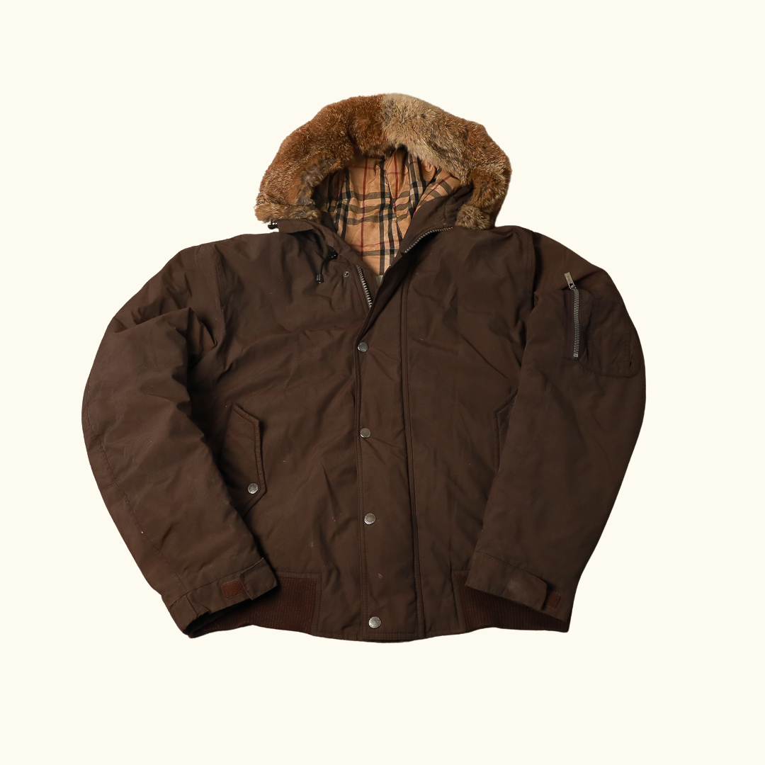 Burberry Padded Jacket in Brown M