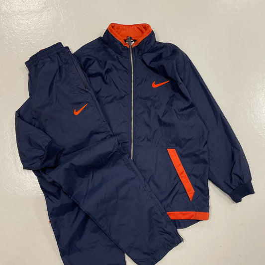 Vintage Nike Tracksuit Jacket and Bottom Set in Blue