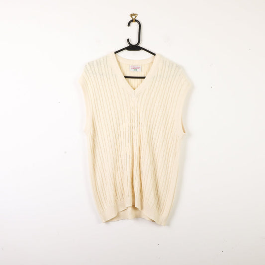 United Colors of Benetton Knitwear Vest in Cream