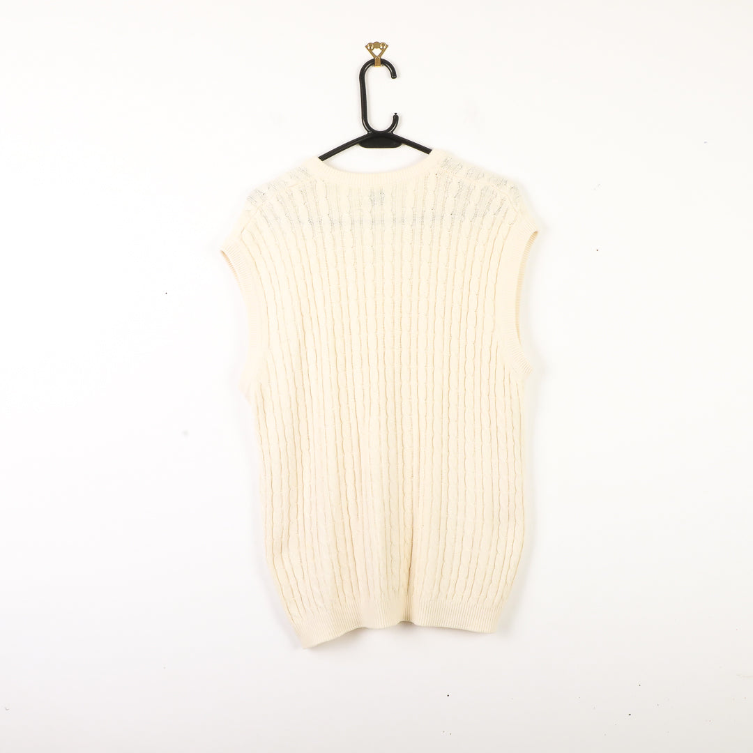 United Colors of Benetton Knitwear Vest in Cream