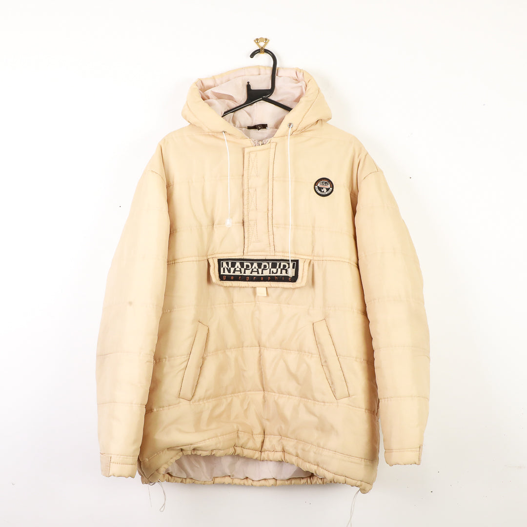 Napapijri Puffer Anorak Jacket in Brown