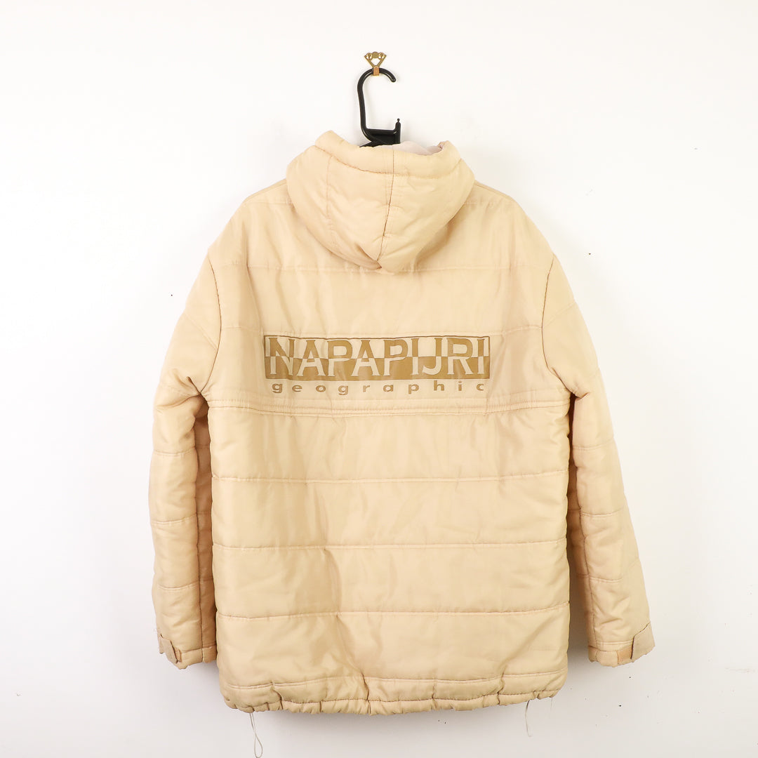 Napapijri Puffer Anorak Jacket in Brown