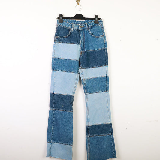 Subdued Patchwork Jeans in Blue